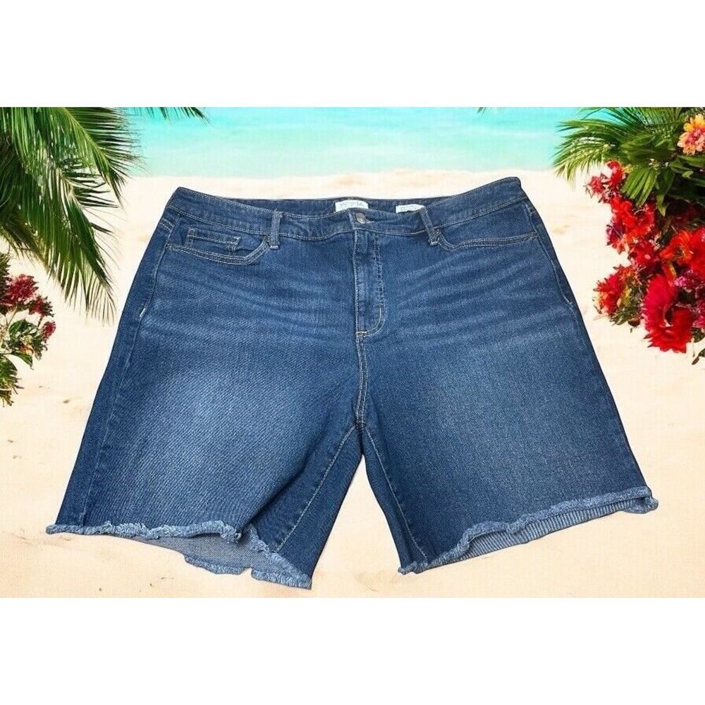 Sofia Jeans By Sofia Vergara Jean Shorts Sz 18 Gabriella Bermuda Distressed